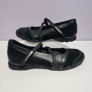 Skechers Black Slip On Mary Jane Women's Shoes Sz 9.5